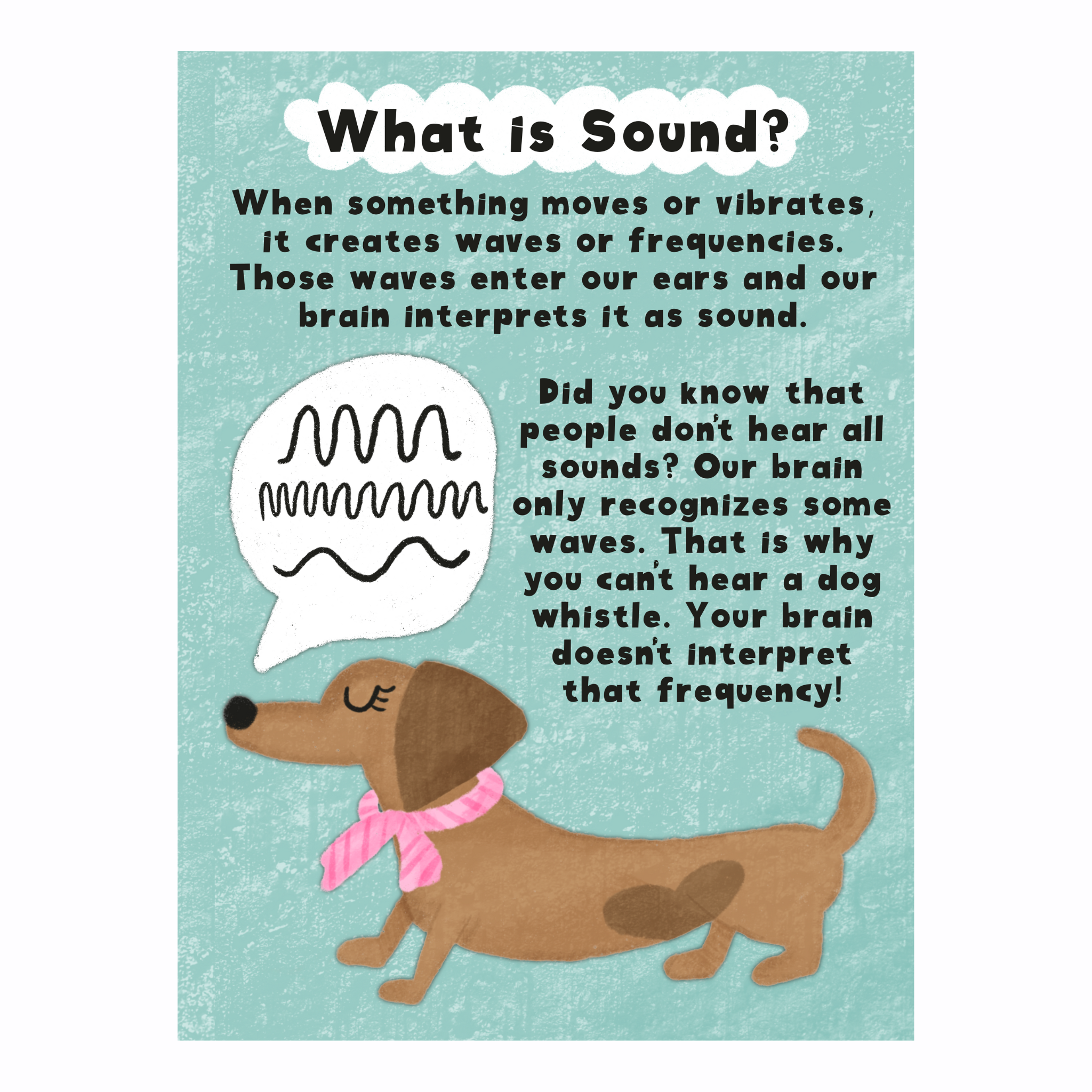 An page answeing the question "What is Sound?" in the self-published book "I'm Getting a Cochlear Implant" through Amazon Kindle Direct Publishing