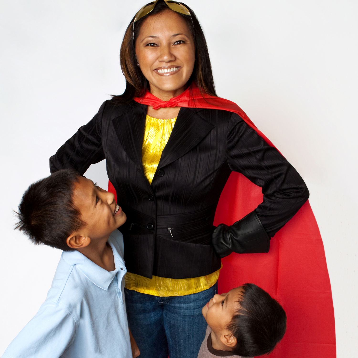 Teaching is a superpower! A teacher and two students representing self published author and illustrator Lindsay Dain's creations specifically created for teachers using Amazon KDP and Kindle Direct Publishing