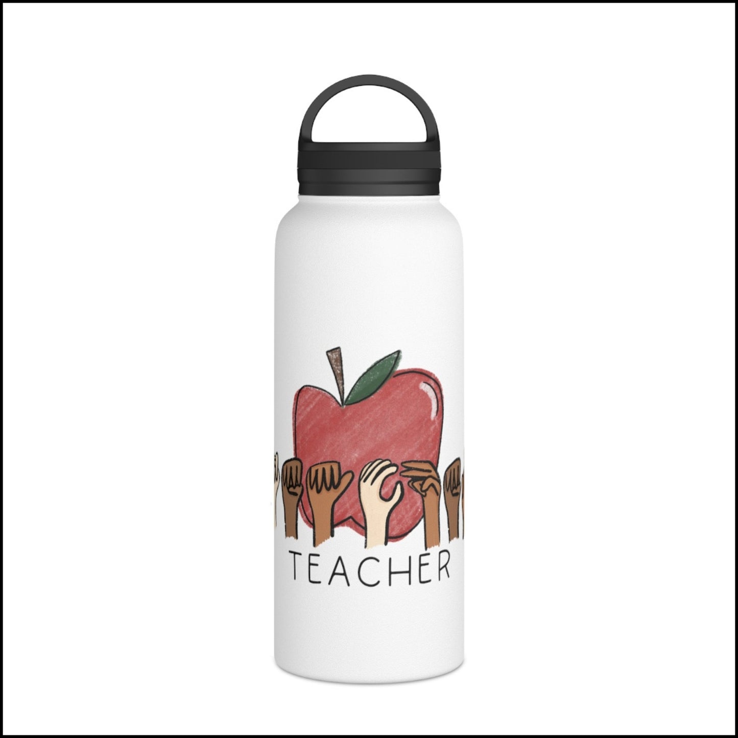 ASL (American Sign Language) "Teacher" Water Bottle