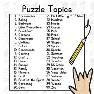 ASL Word Search Puzzle Books: Bulk (10)