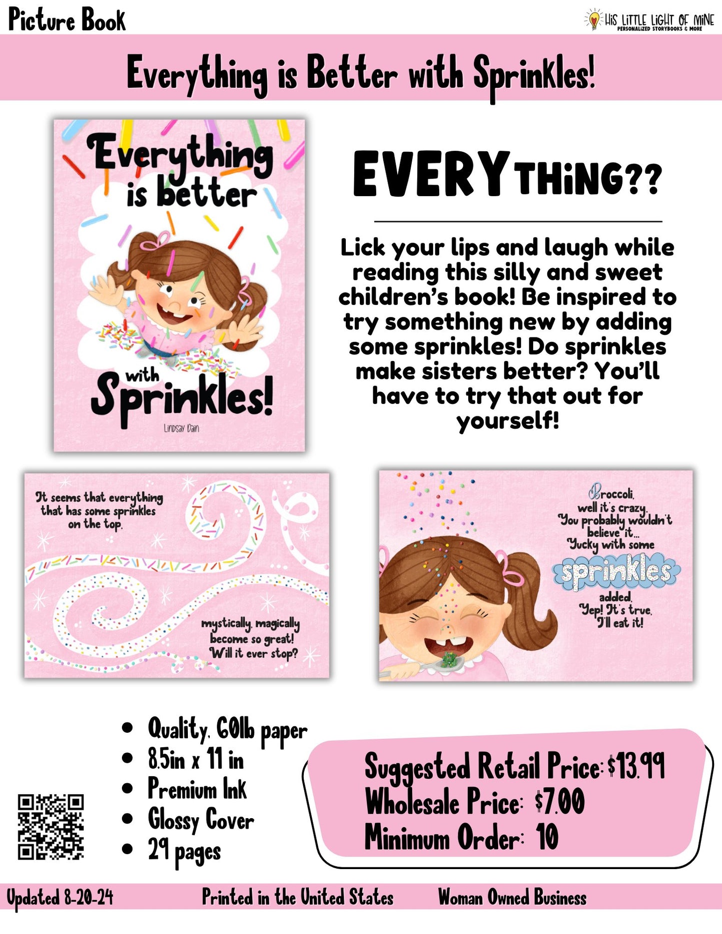 "Everything is Better with Sprinkles!" Picture Book Wholesale (10)