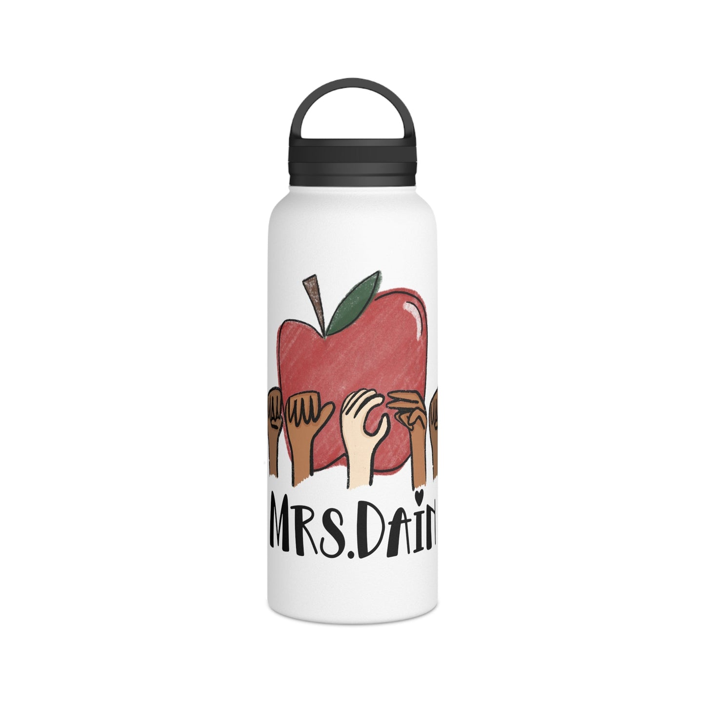 Personalized ASL "Teacher" Water Bottle