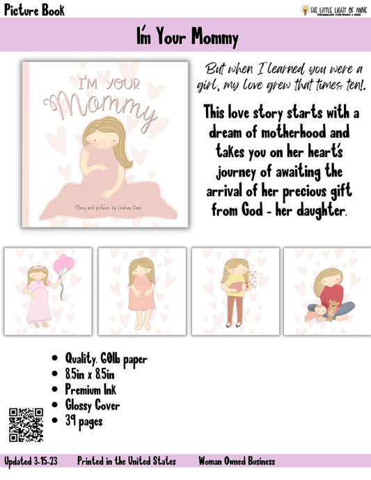 Bulk ad of the children’s picture book called “I’m Your Mommy” self-published through Amazon Kindle Direct Publishing